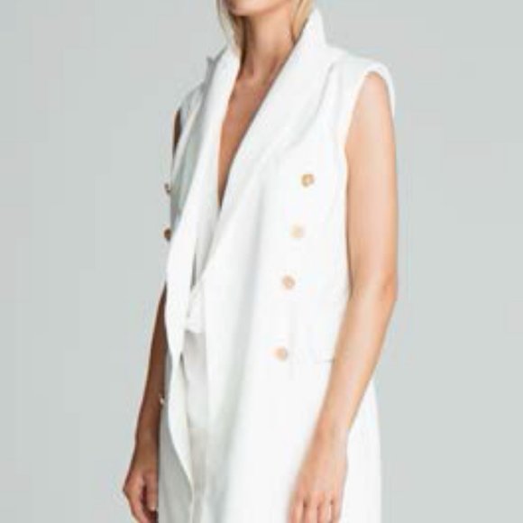 Blessed are the Meek Ivory Dress Vest  Medium - Picture 3 of 9